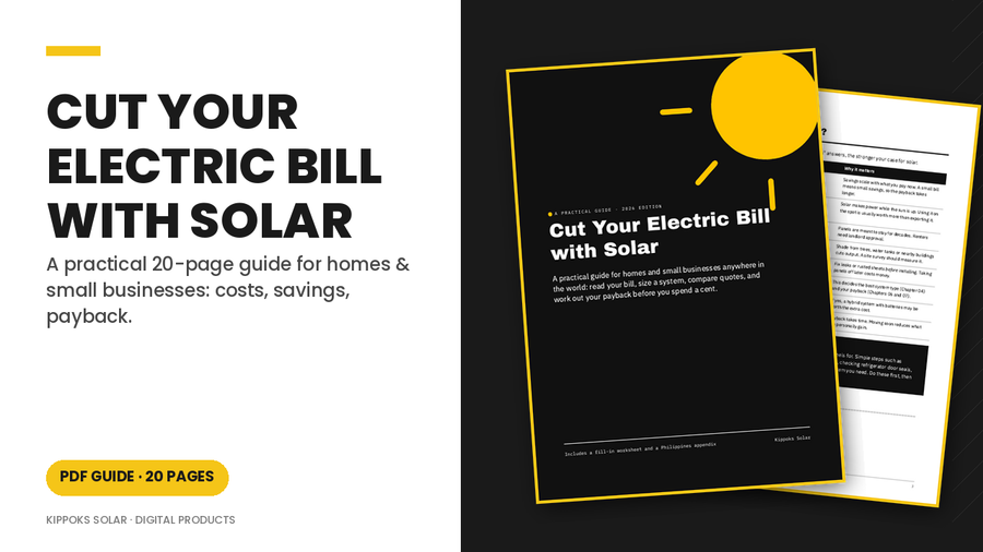 Cut Your Electric Bill with Solar: A Practical Guide for Homes and Small Businesses cover