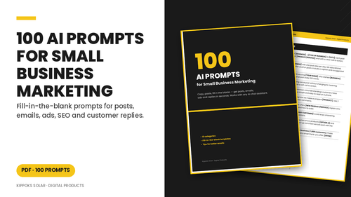 100 AI Prompts for Small Business Marketing (PDF) cover